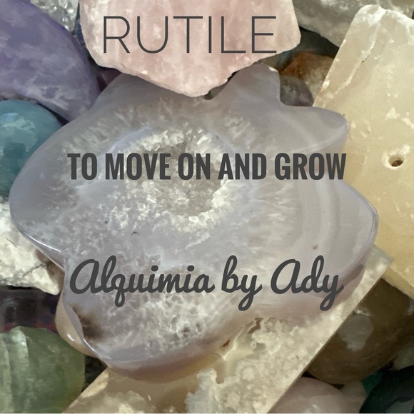 Rutile/white rutilated quartz chunky white jade beaded handmade bracelet - Picture 2 of 3